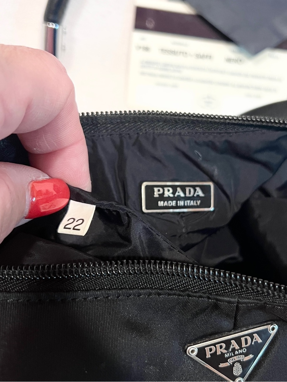 Prada⭐️🌟Black Nylon Shoulder Hobo with Silver Hardware! - Picture 10 of 16